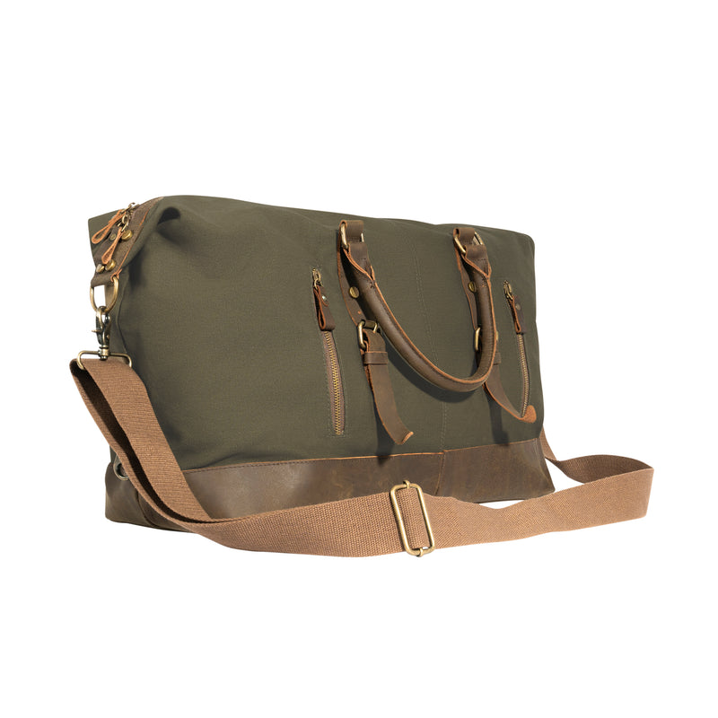 Rothco Extended Weekender Bag | Vintage Canvas & Leather Duffle