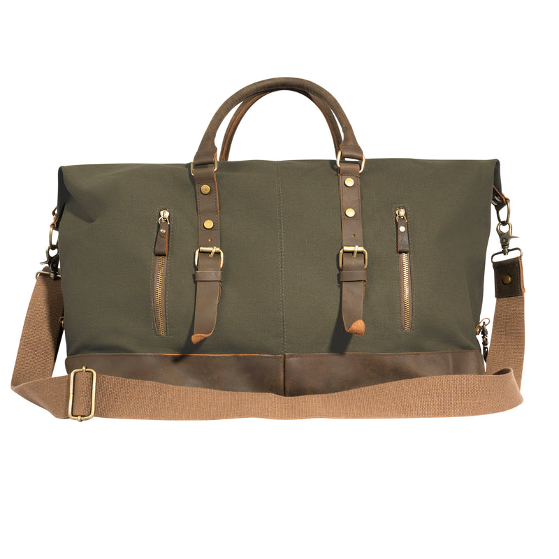 Rothco Extended Weekender Bag | Vintage Canvas & Leather Duffle