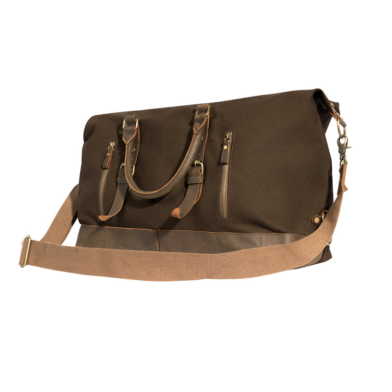 Rothco Extended Weekender Bag | Vintage Canvas & Leather Duffle