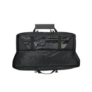 Black tactical gun bag with a rifle inside, featuring the Rothco logo.