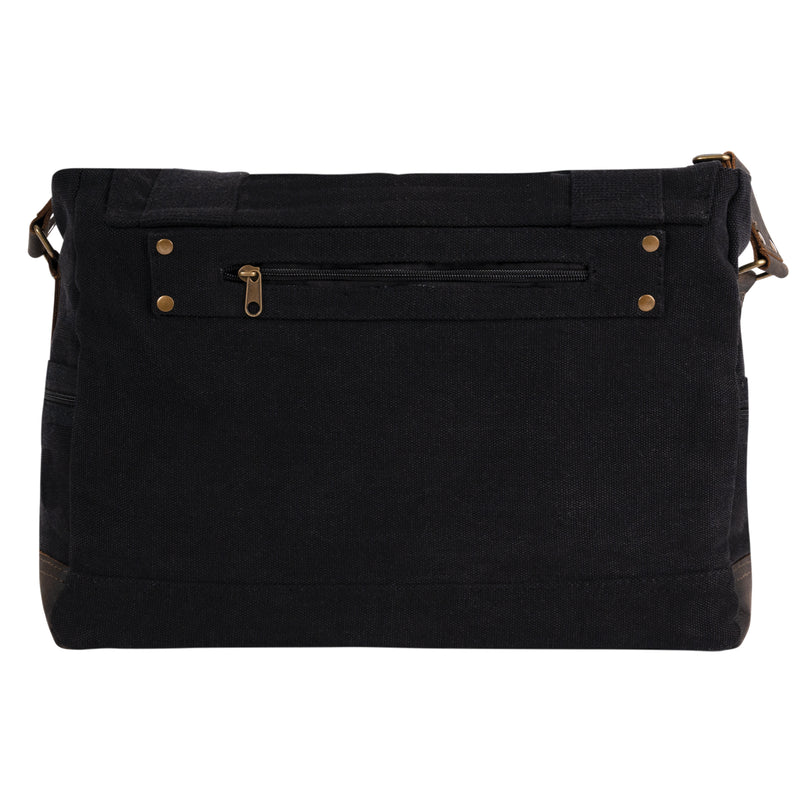 Rothco Vintage Canvas B-15 Pilot Messenger Bag | Leather Accents
