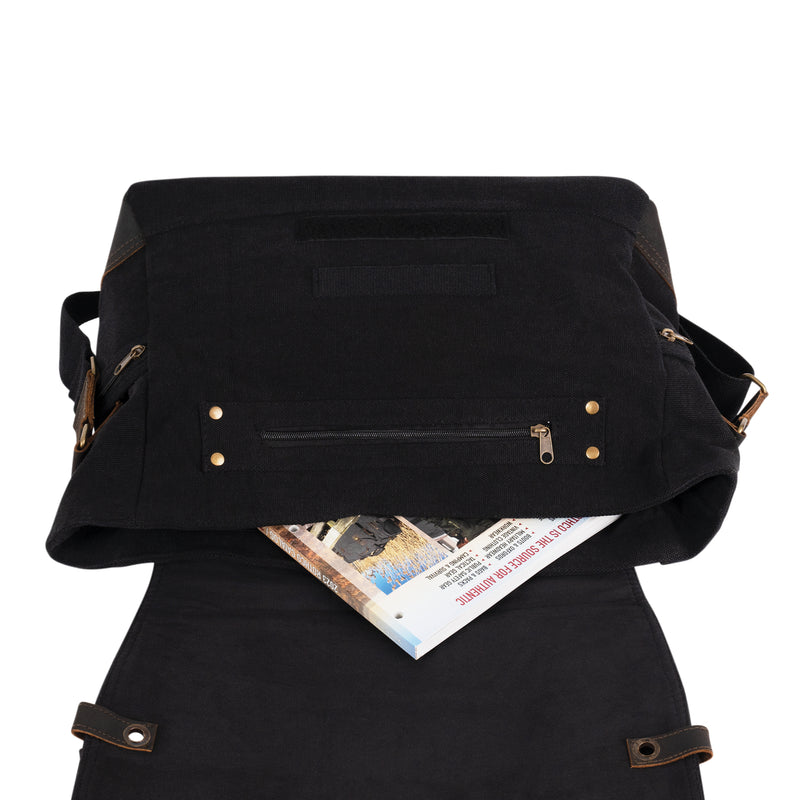 Rothco Vintage Canvas B-15 Pilot Messenger Bag | Leather Accents