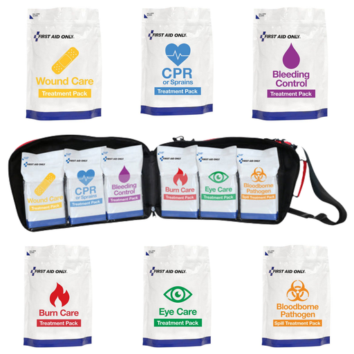 First Aid Only Emergency Response Bag | Modular Treatment Packs