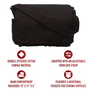 Rothco Classic Canvas Messenger Bag | Heavy-Duty Shoulder Bag