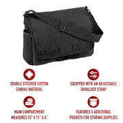 Rothco Classic Canvas Messenger Bag | Heavy-Duty Shoulder Bag