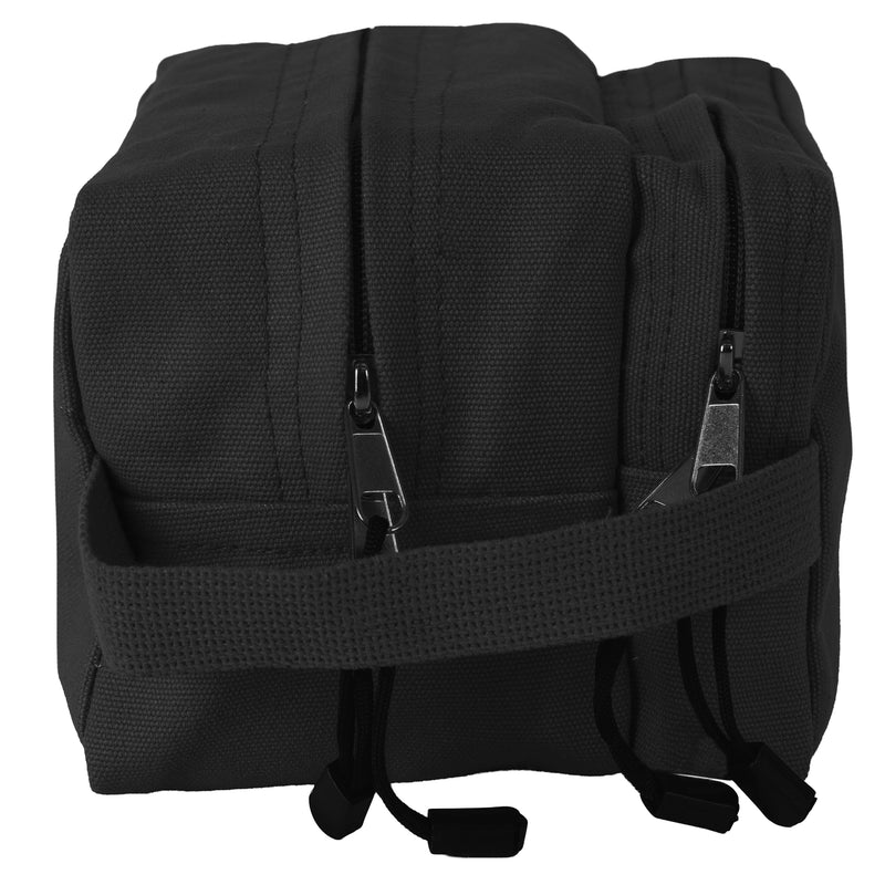 Rothco Canvas Dual Compartment Travel Kit, Black