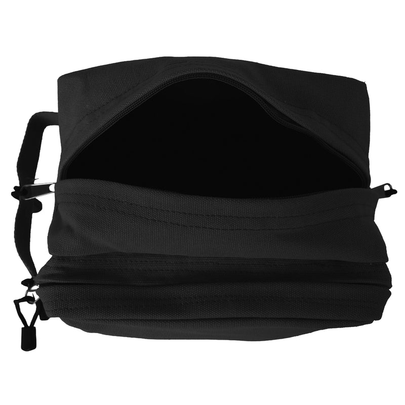 Rothco Canvas Dual Compartment Travel Kit, Black