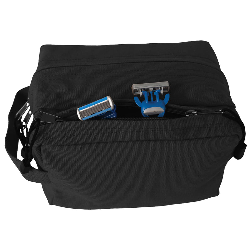 Rothco Canvas Dual Compartment Travel Kit, Black
