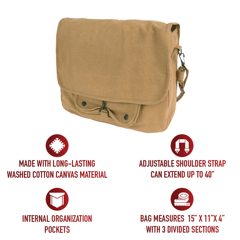 Rothco Vintage Canvas Paratrooper Bag | Messenger Bag