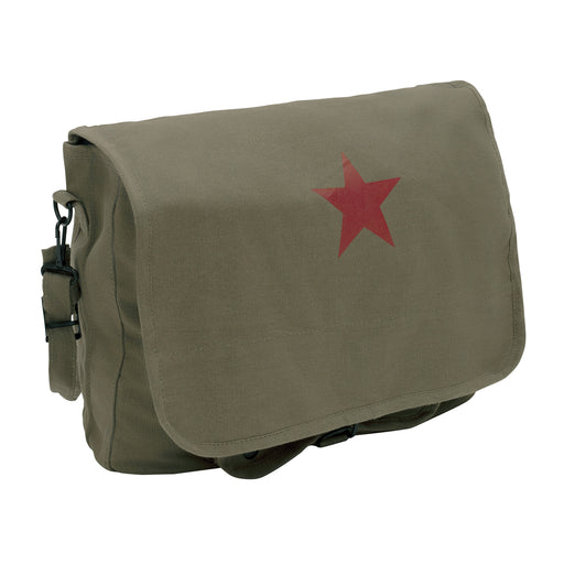 Rothco Vintage Canvas Shoulder Bag with Red Star | Messenger