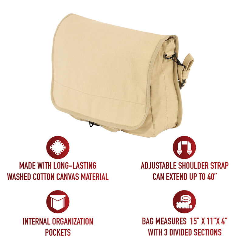 Rothco Vintage Canvas Paratrooper Bag | Messenger Bag