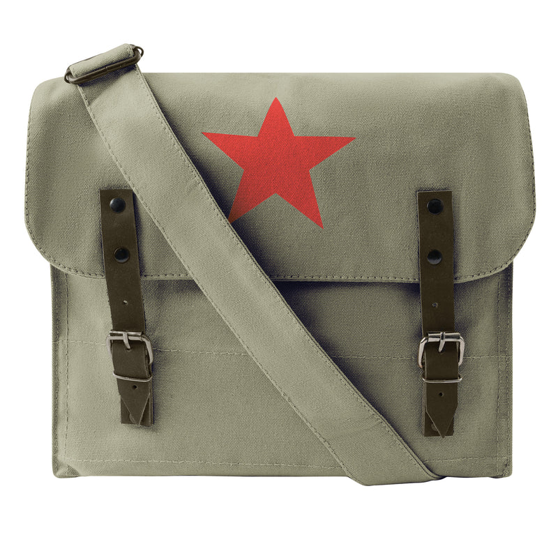 Rothco Canvas Classic Bag with Medic Star – Vintage Stonewashed Messenger Bag