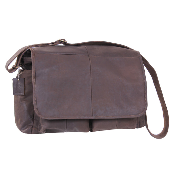 Rothco Brown Leather Classic Messenger Bag – Vintage Crossbody