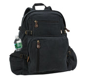 Rothco Jumbo Vintage Canvas Backpack, Black