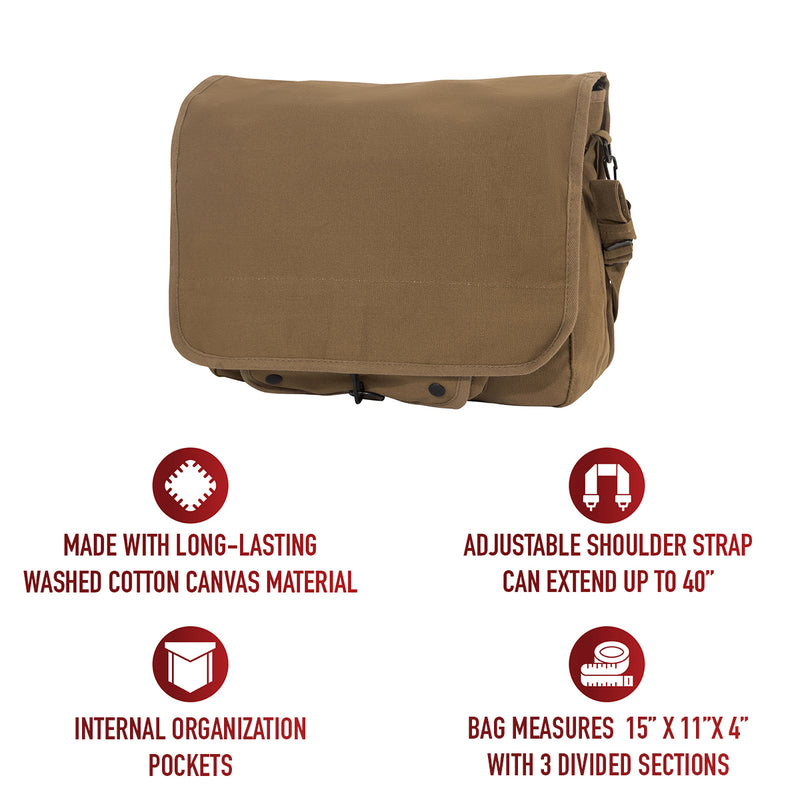 Rothco Vintage Canvas Paratrooper Bag | Messenger Bag
