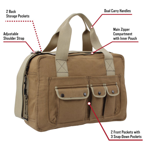 Rothco Two-Tone Specialist Carry All Bag | Canvas Shoulder Bag