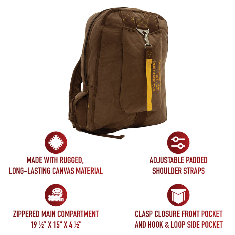 Rothco Vintage Canvas Flight Bag | Military-Inspired Shoulder Bag