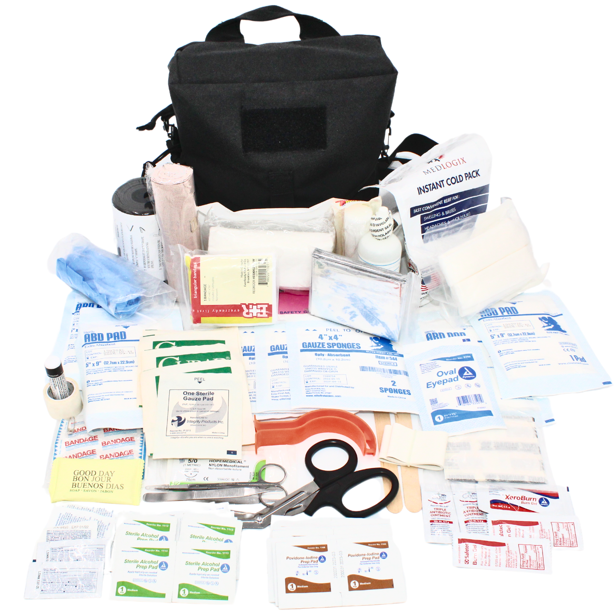 Elite First Aid M3 Medic Kit- GI-Style Medical Kit with 125+ Supplies ...