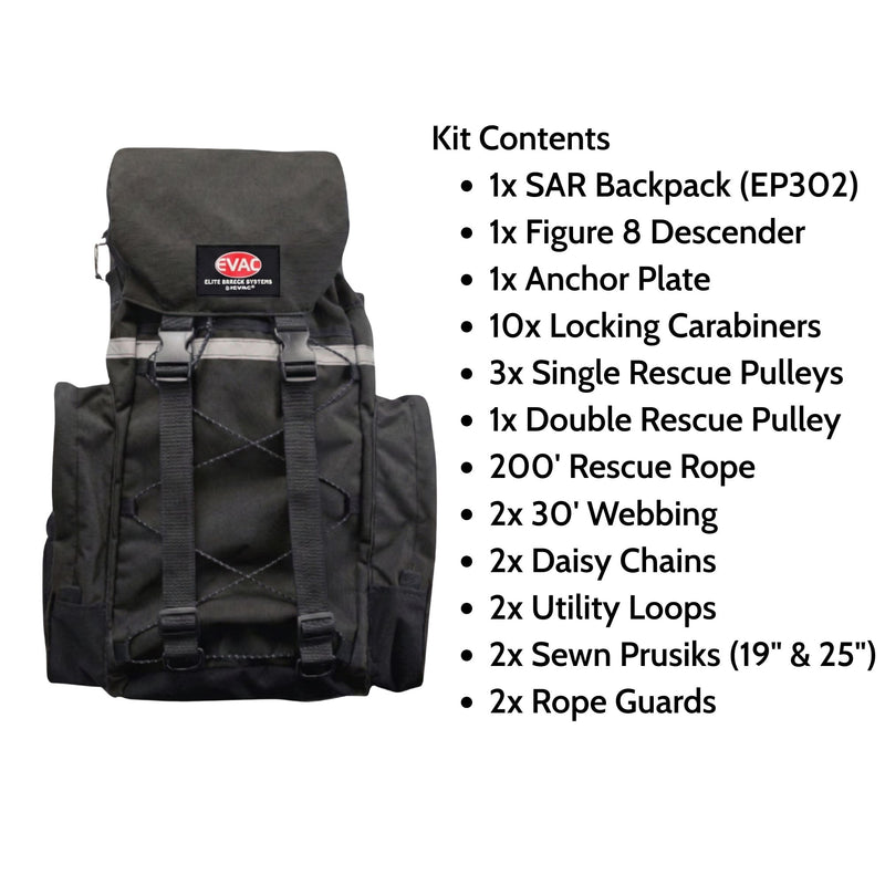 EVAC Systems Raising & Water Recovery Kit – Complete SAR Backpack