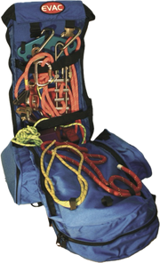 EVAC Systems Pre-Rig Rescue Backpack – 300’ Rope Capacity SAR Pack