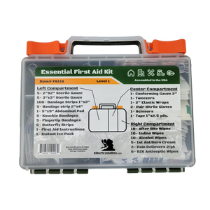 Essential First Aid Kit Level 1 – Lockable Hard Case Medical Set