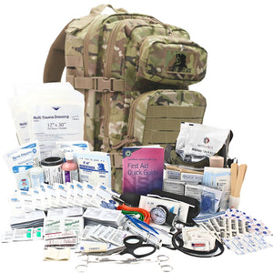 Elite First Aid Tactical Trauma Kit - Stocked Backpack Medical System
