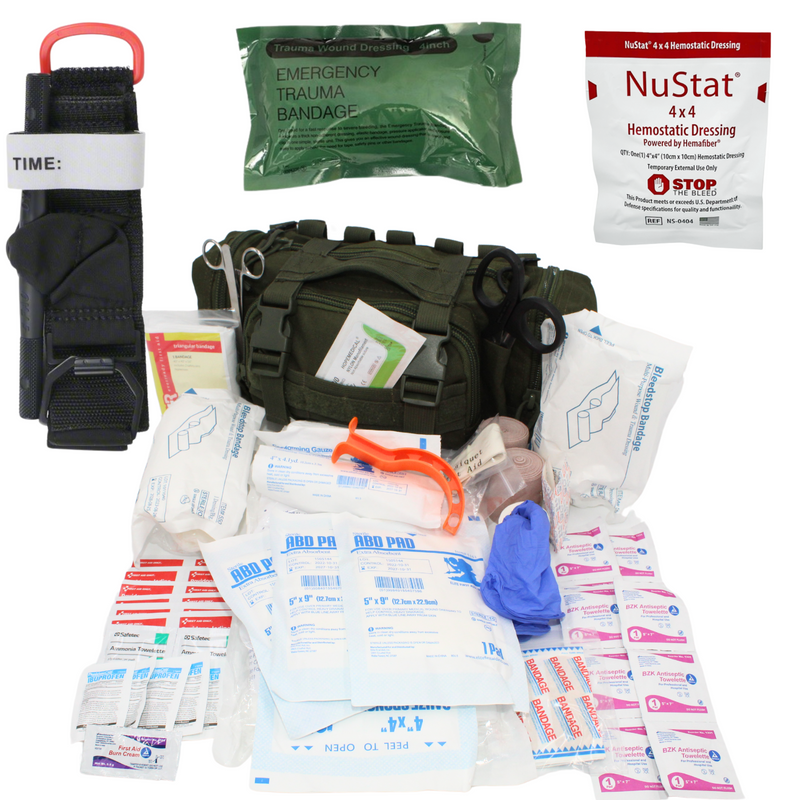 Elite First Aid - Advanced Rapid Response Kit - Windlass Tourniquet, Hemostatic Gauze