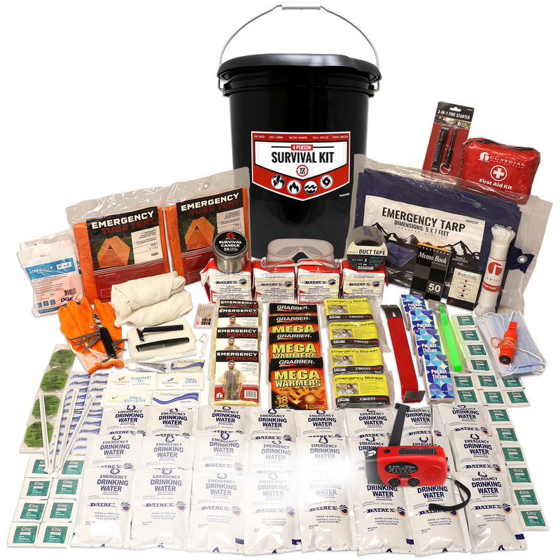 Guardian Survival Bucket Kit for 4 People – 72-Hour Family Emergency Supply