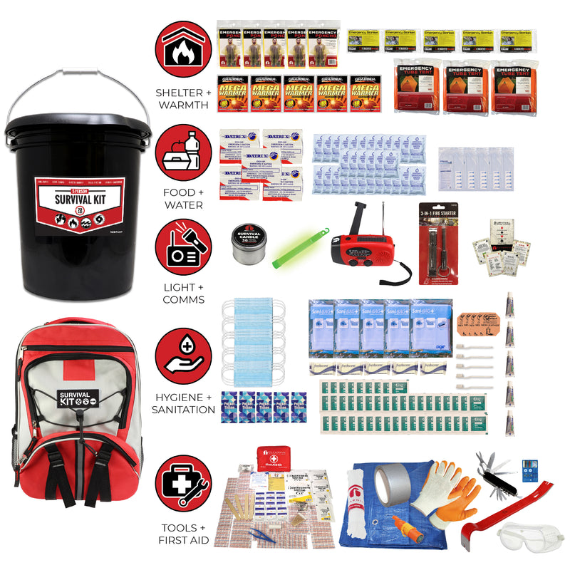 Guardian Family Survival Bucket Kit for 5 People – 72-Hour Emergency Supply