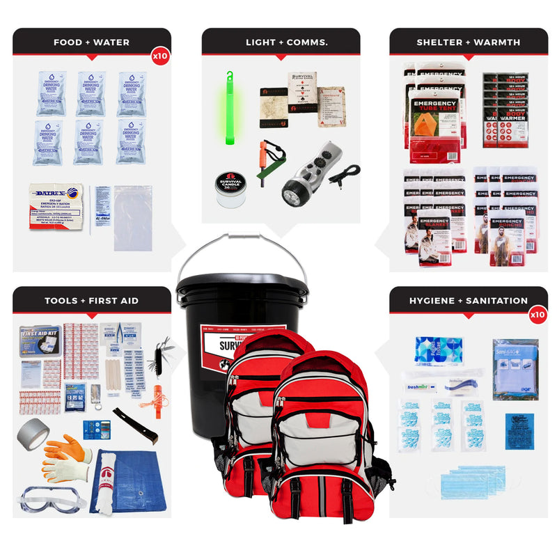 Guardian Office & Classroom Survival Kit – 10 Person Lockdown Emergency Supply