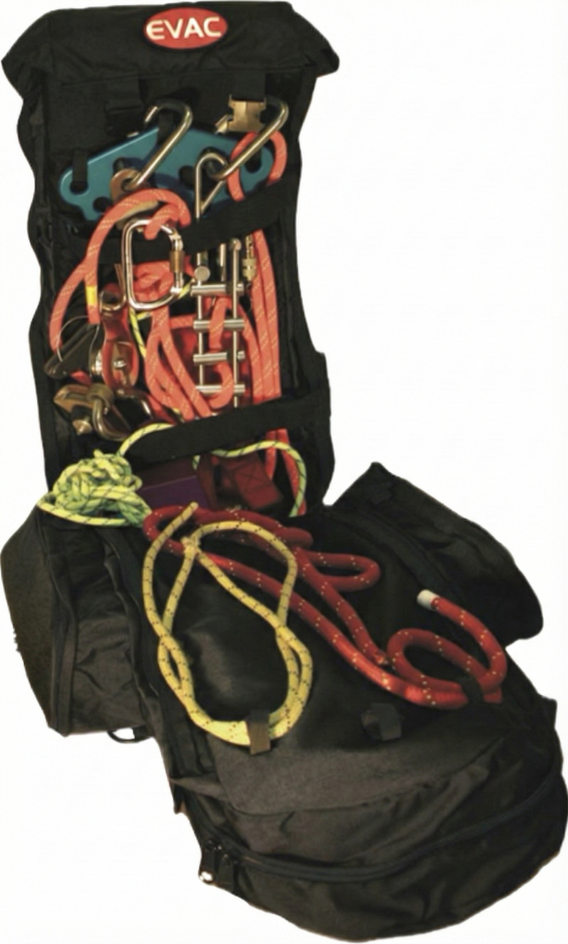 Pre Rig Rescue Rope EVAC Systems Pre-Rig Rescue Backpack – 300’ Rope Capacity SAR Pack ...