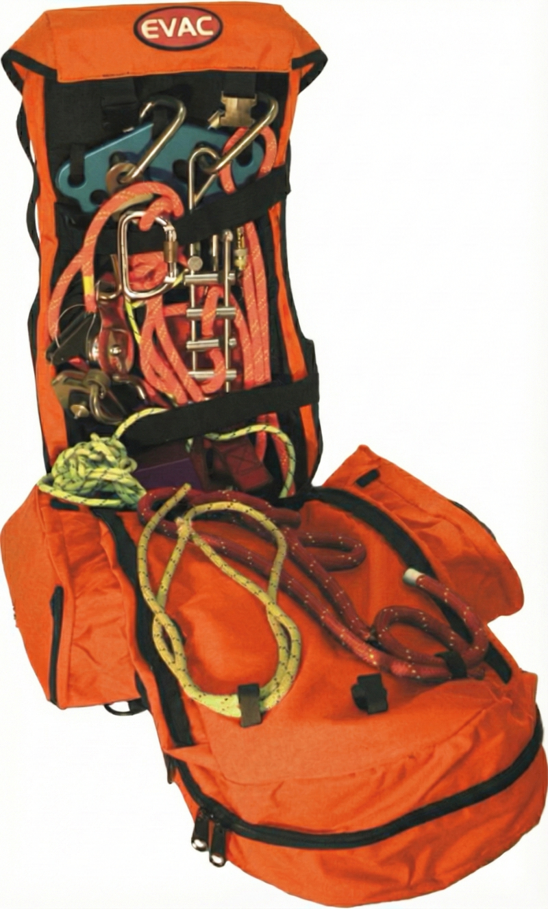 EVAC Systems Pre-Rig Rescue Backpack – 300’ Rope Capacity SAR Pack