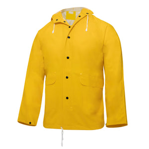 Rothco Yellow Rain Jacket – .32mm Heavy-Duty PVC Slicker