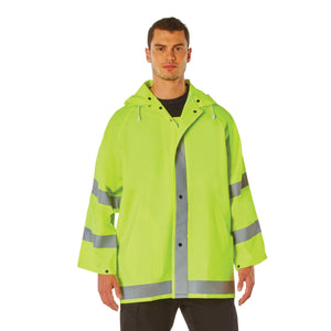Rothco Safety Reflective Rain Jacket – Hi-Vis Waterproof Gear