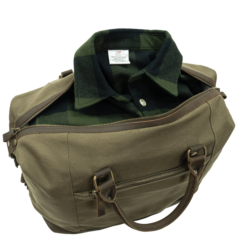 Rothco Vintage Canvas Carry-On Travel Bag | with Trolley Sleeve