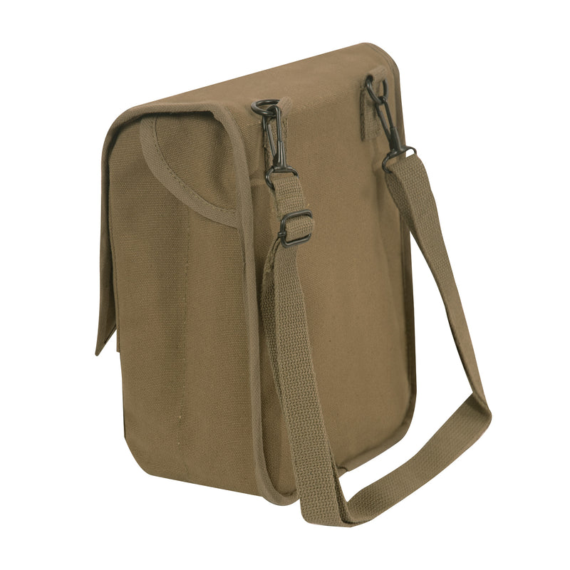 Rothco Canvas Map Case Shoulder Bag with Military Patches