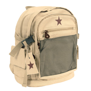 Rothco Vintage Canvas Backpack – Stonewashed Military Style Rucksack
