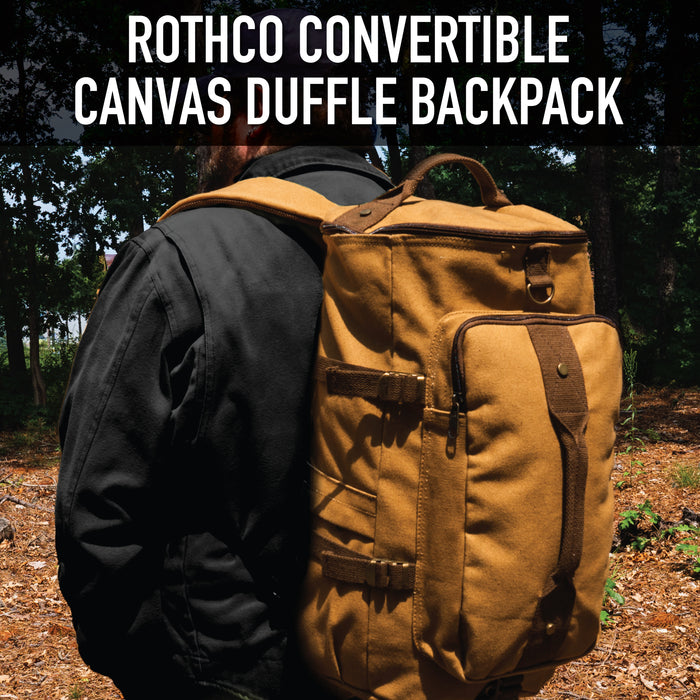 Rothco Convertible Canvas Duffle / Backpack (19-Inch, 30L)