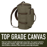 Rothco Convertible Canvas Duffle / Backpack (19-Inch, 30L)