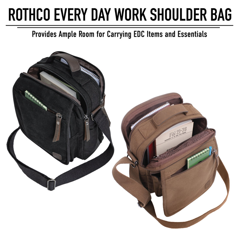 Rothco Every Day Work Shoulder Bag | Canvas & Leather