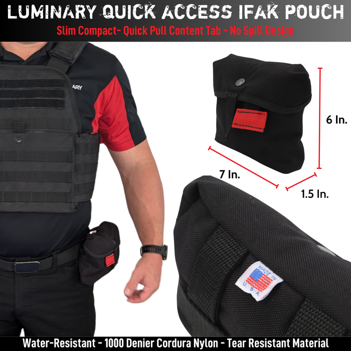 Luminary Quick Access IFAK Pouch Compact Belt Kit, MOLLE Compatible