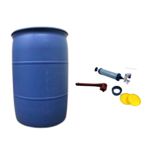 Mayday 55 Gallon Water Storage Kit – Barrel, Pump, Wrench & Preserver