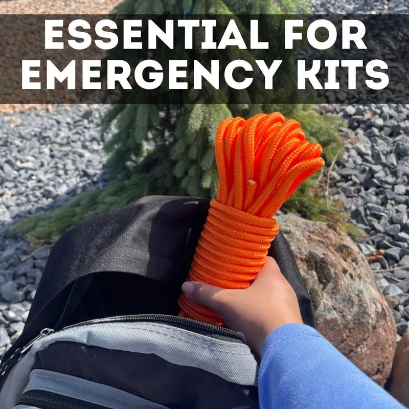 9mm x 50' Nylon Braided Utility Rope – Multi-Purpose Camping Cord