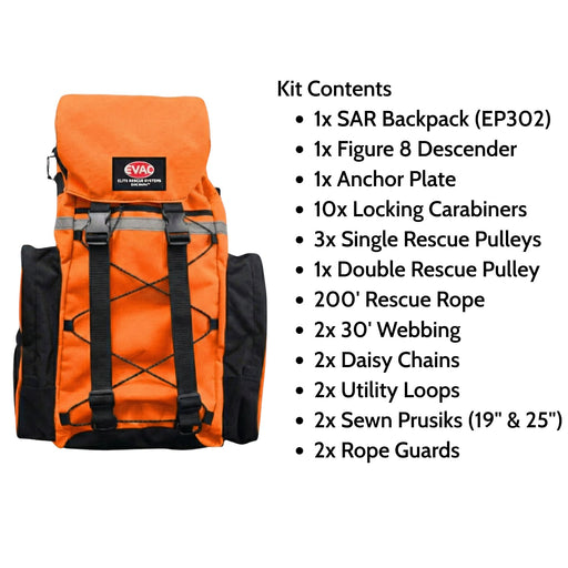 EVAC Systems Raising & Water Recovery Kit – Complete SAR Backpack