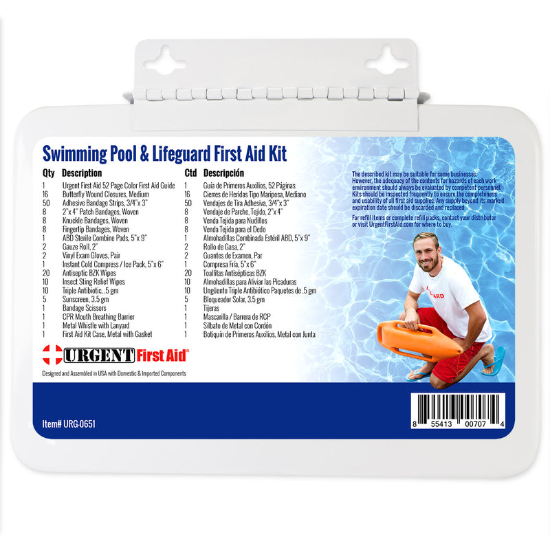 Swimming Pool & Lifeguard First Aid Kit – Water-Resistant (141 Piece)