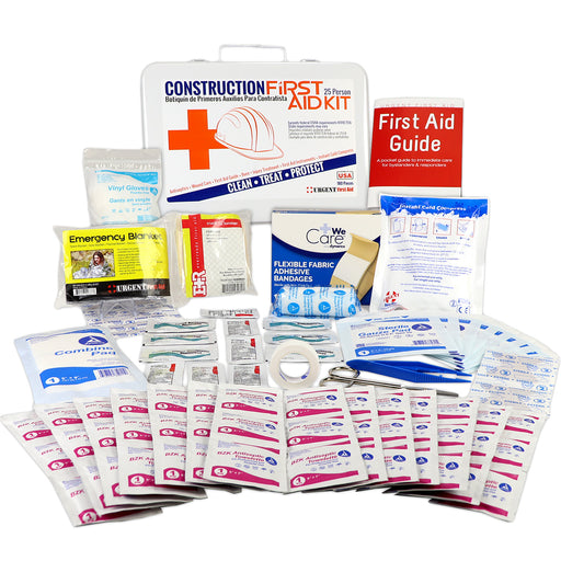 Bilingual OSHA Contractors First Aid Kit – 25 Person Construction Job Site