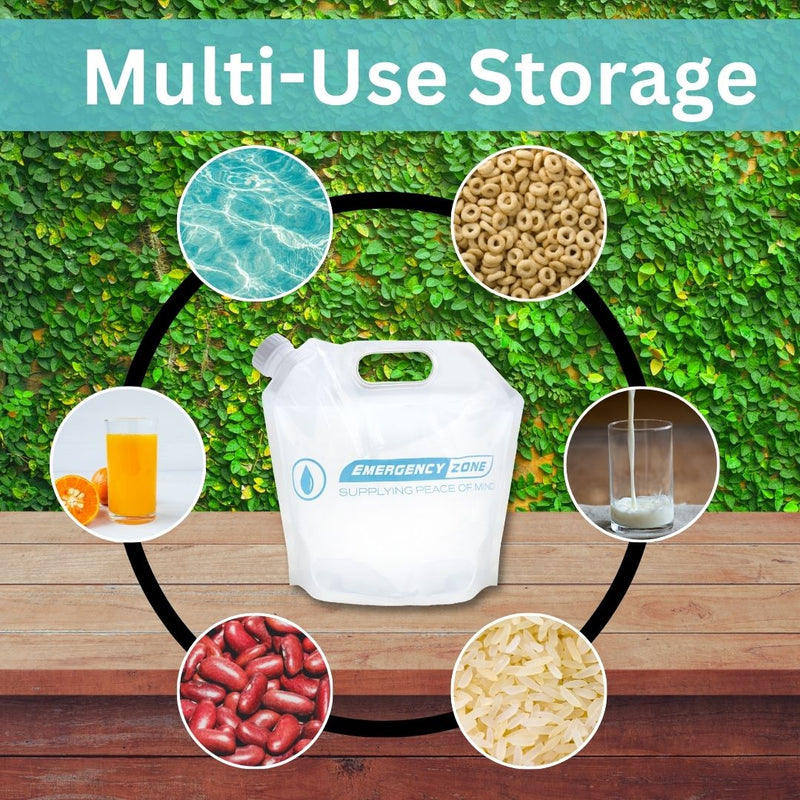 4-Pack Ultralight Water Pouches (4L) + 20 Aquatabs Water Purification Kit