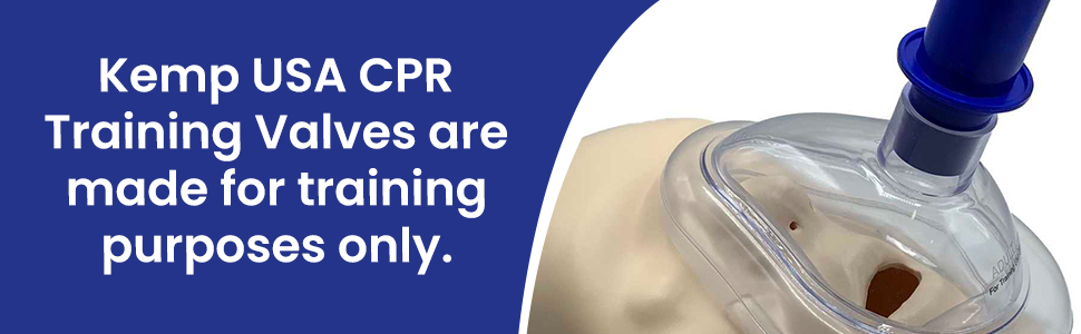 Kemp USA CPR Training Valves, Royal Blue (Pack Of 10)