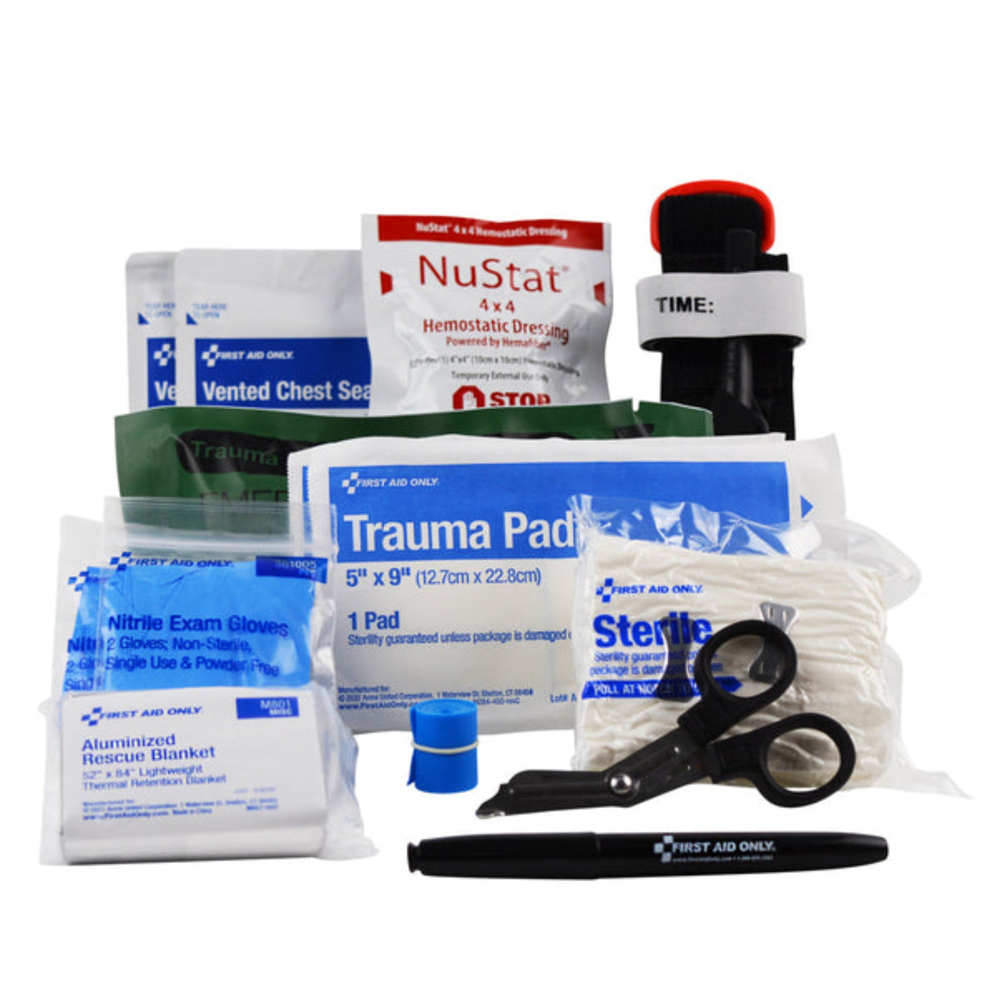First Aid Only Bleeding Control Kit for Limb, Chest & Torso Wounds ...
