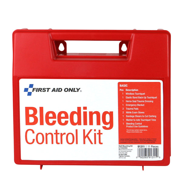 First Aid Only Bleeding Control Wall Station | Basic Limb Kit — Luminary